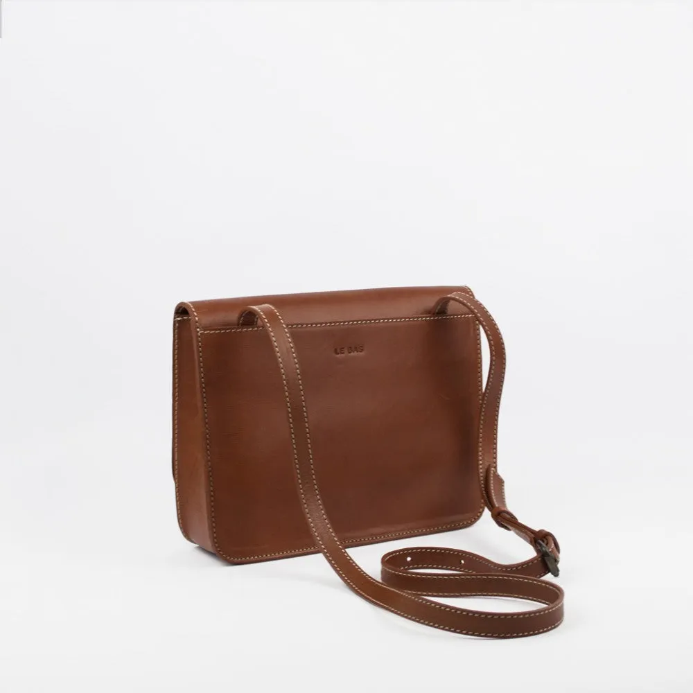 leather shoulder S1 Bag in chestnut