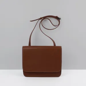 leather shoulder S1 Bag in chestnut