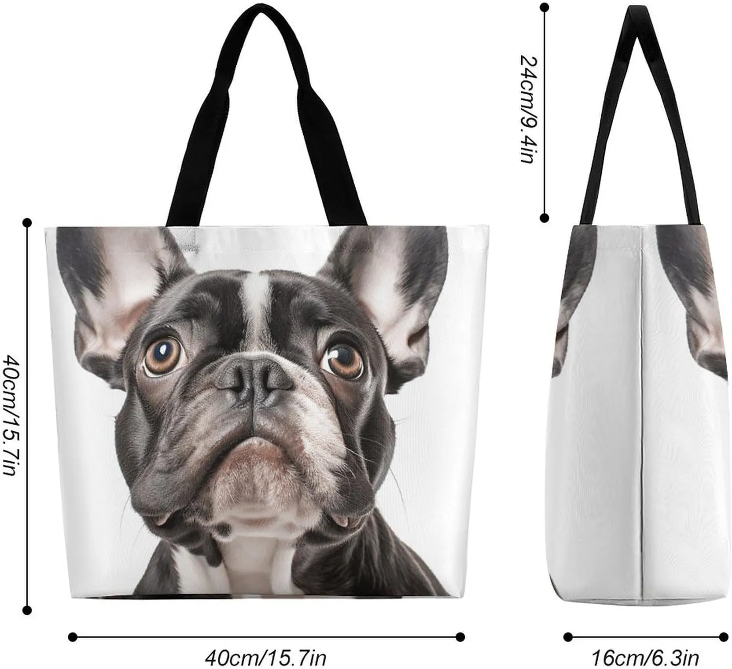 Leaves And Panther Tote Bags, Reusable Grocery Bags, Large Shopping Bag, Shoulder Bag for Women