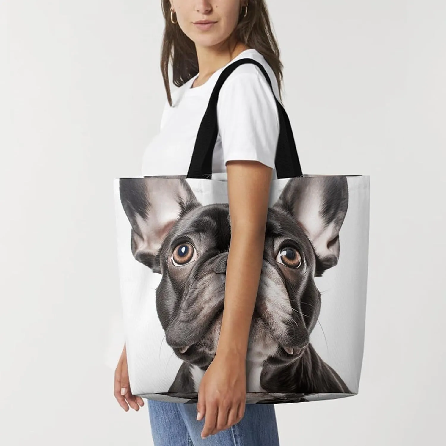 Leaves And Panther Tote Bags, Reusable Grocery Bags, Large Shopping Bag, Shoulder Bag for Women