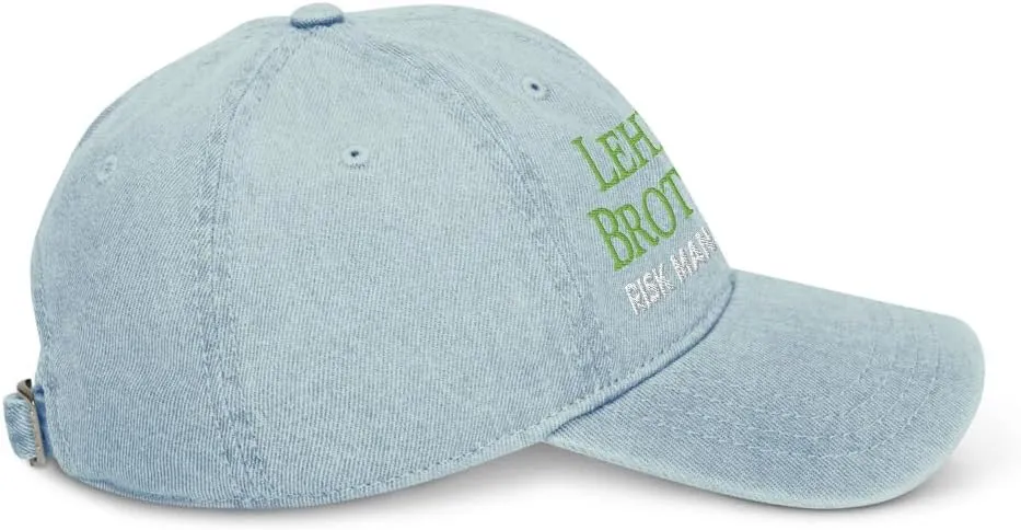 Lehman Brothers Risk Management Hat (Embroidered Denim Cap)