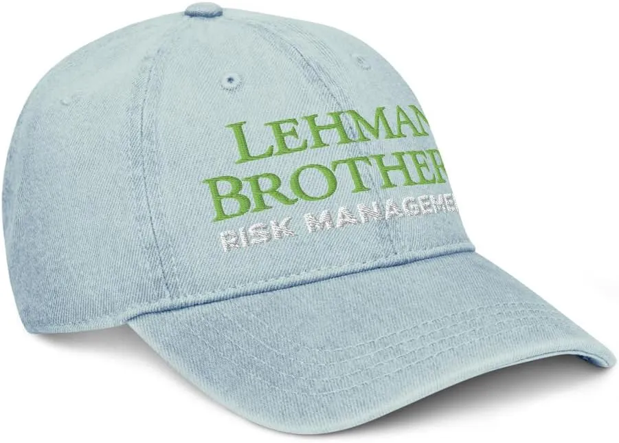 Lehman Brothers Risk Management Hat (Embroidered Denim Cap)