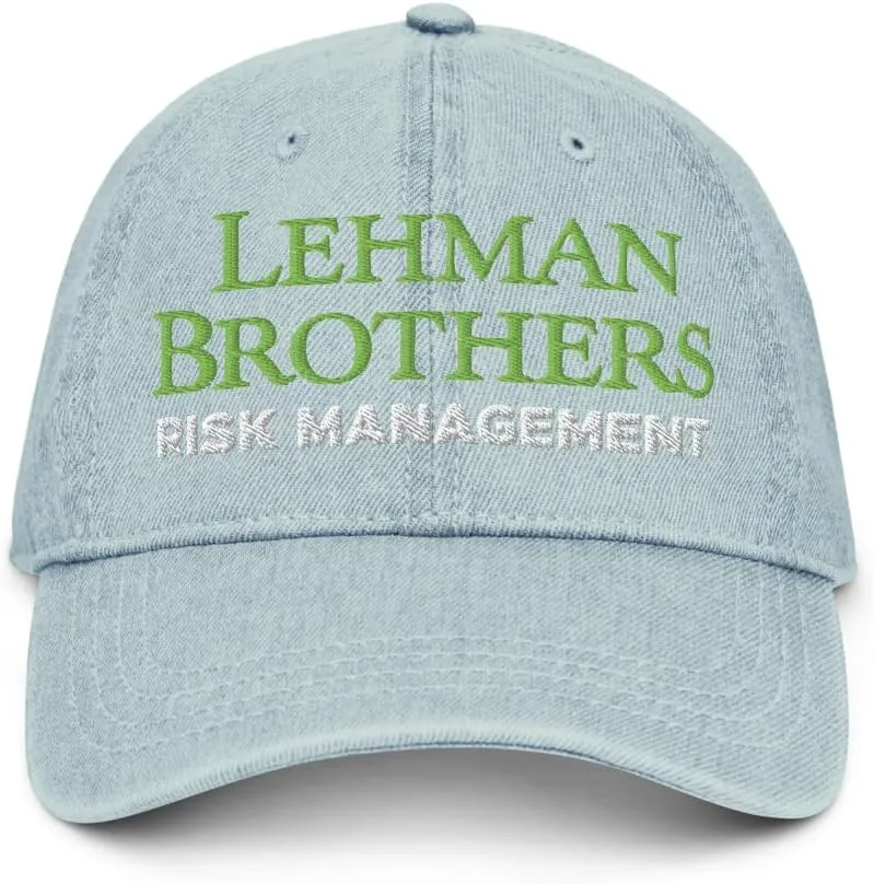 Lehman Brothers Risk Management Hat (Embroidered Denim Cap)