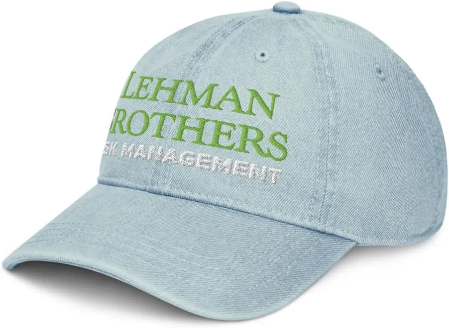 Lehman Brothers Risk Management Hat (Embroidered Denim Cap)