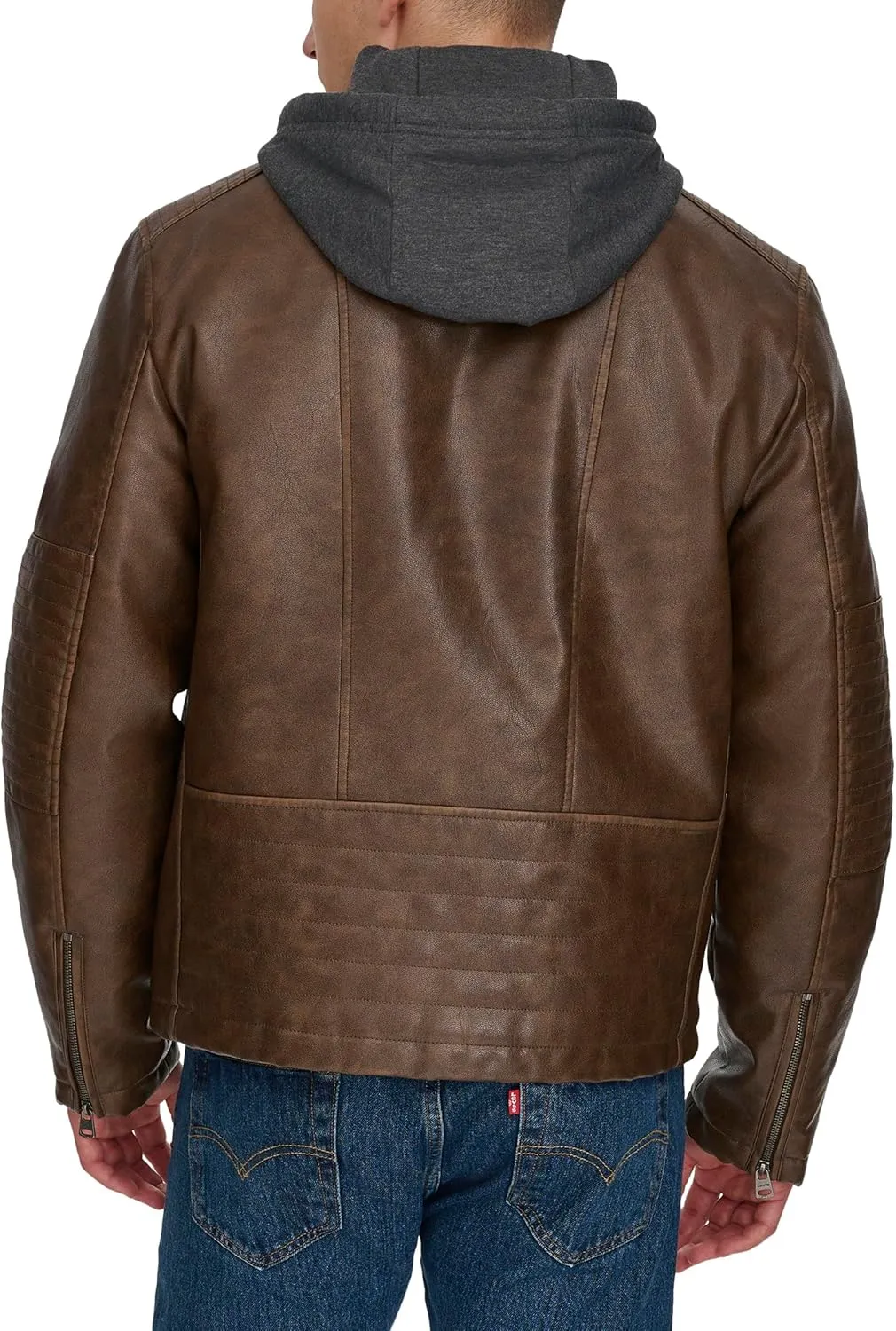 Levi's mens Faux Leather Racer Jacket