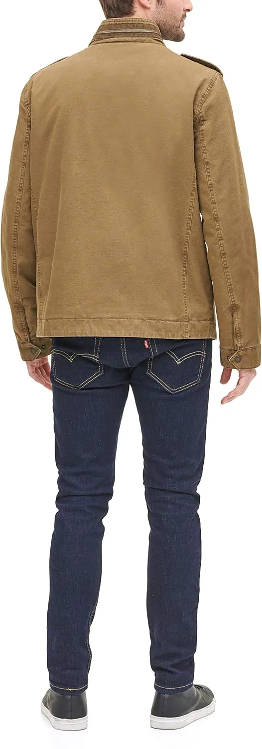 Levi's Mens Washed Cotton Military Jacket (Regular & Big & Tall Sizes)