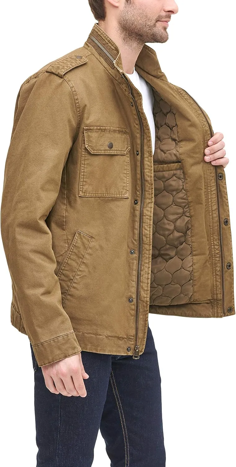 Levi's Mens Washed Cotton Military Jacket (Regular & Big & Tall Sizes)