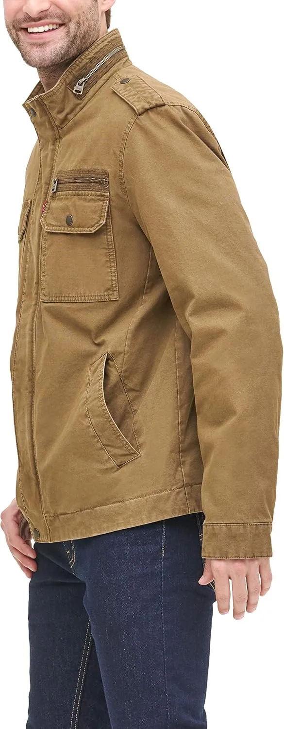 Levi's Mens Washed Cotton Military Jacket (Regular & Big & Tall Sizes)