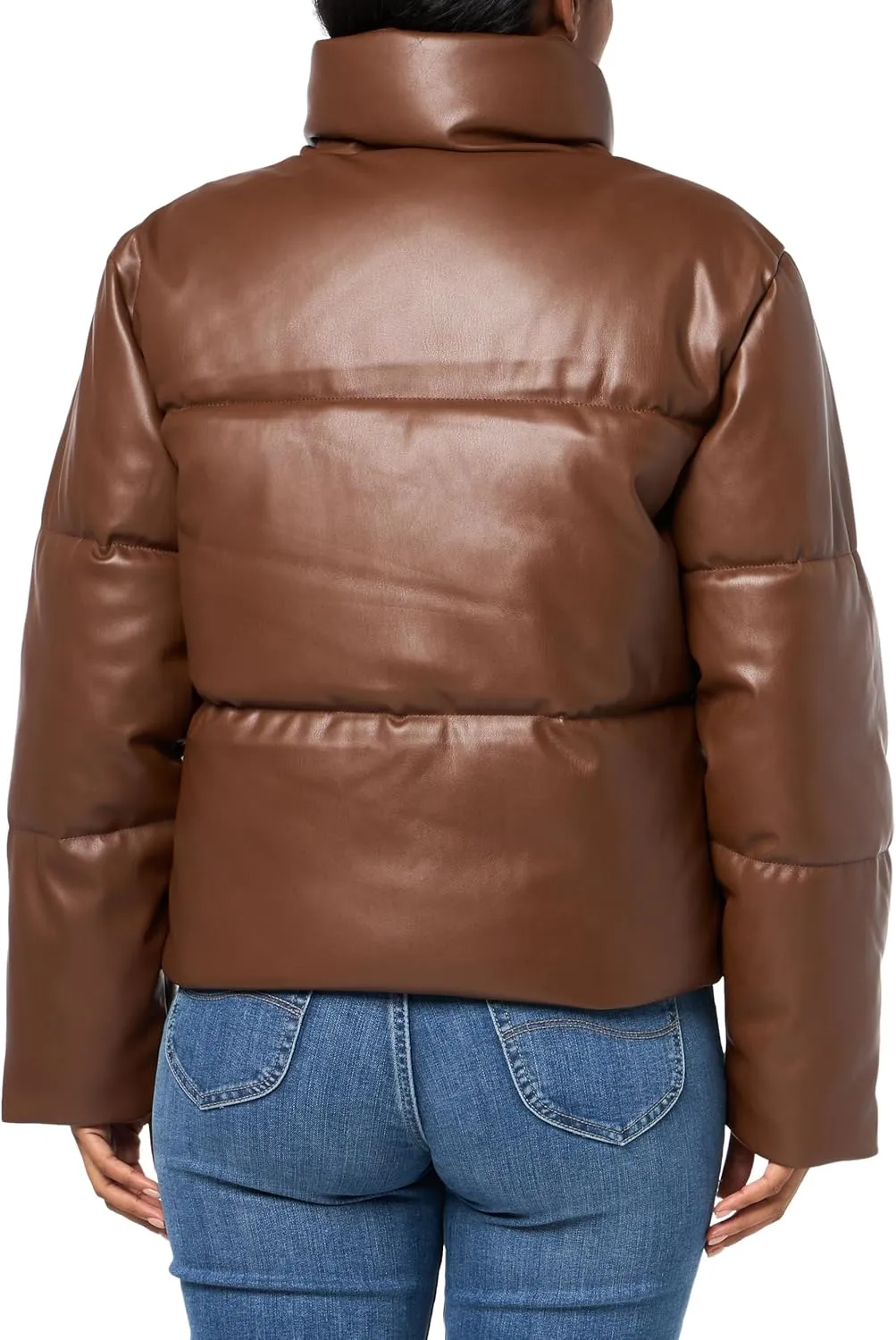 Levi's Women's Vegan Leather Quilted Shorty Puffer