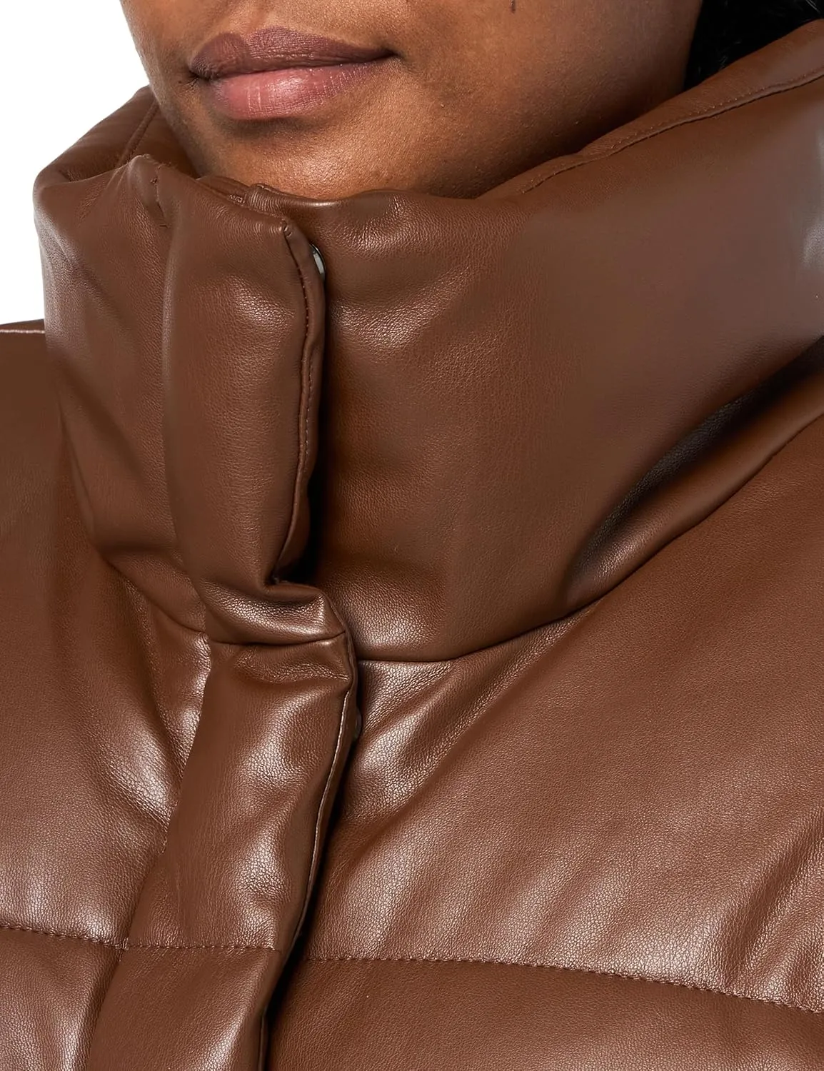 Levi's Women's Vegan Leather Quilted Shorty Puffer