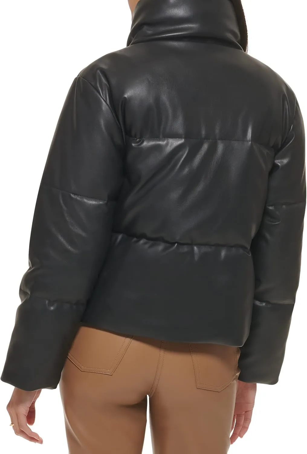Levi's Women's Vegan Leather Quilted Shorty Puffer