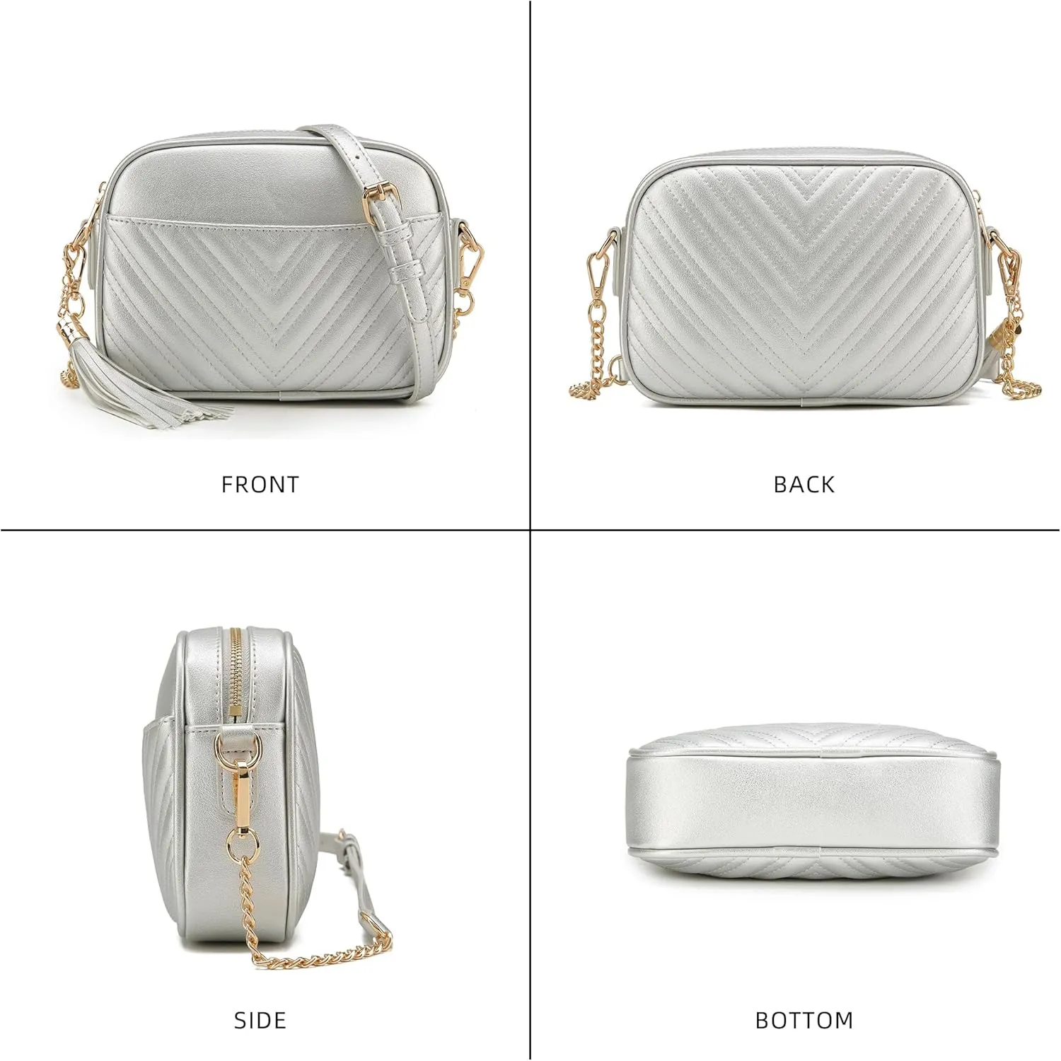 lola mae Quilted Crossbody Bag, Trendy Design Shoulder Purse