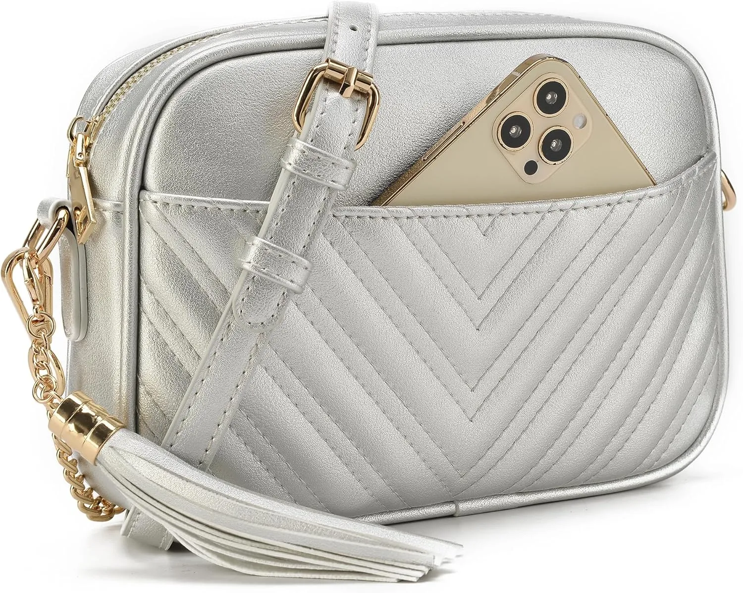 lola mae Quilted Crossbody Bag, Trendy Design Shoulder Purse