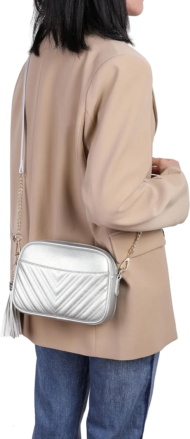 lola mae Quilted Crossbody Bag, Trendy Design Shoulder Purse