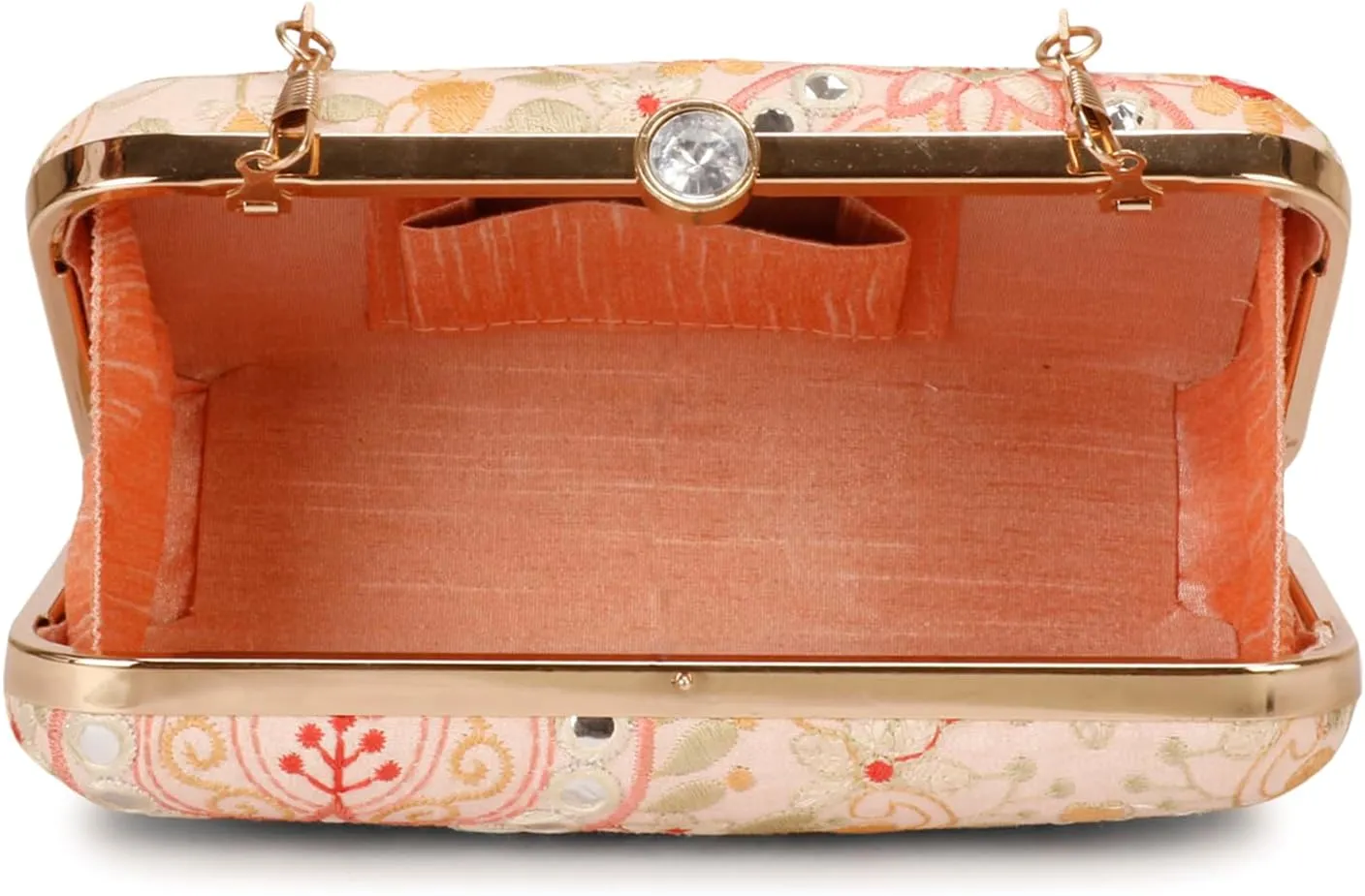 LONGING TO BUY Hand Crafted Designer Box Clutch - Zari Embroidery For Women