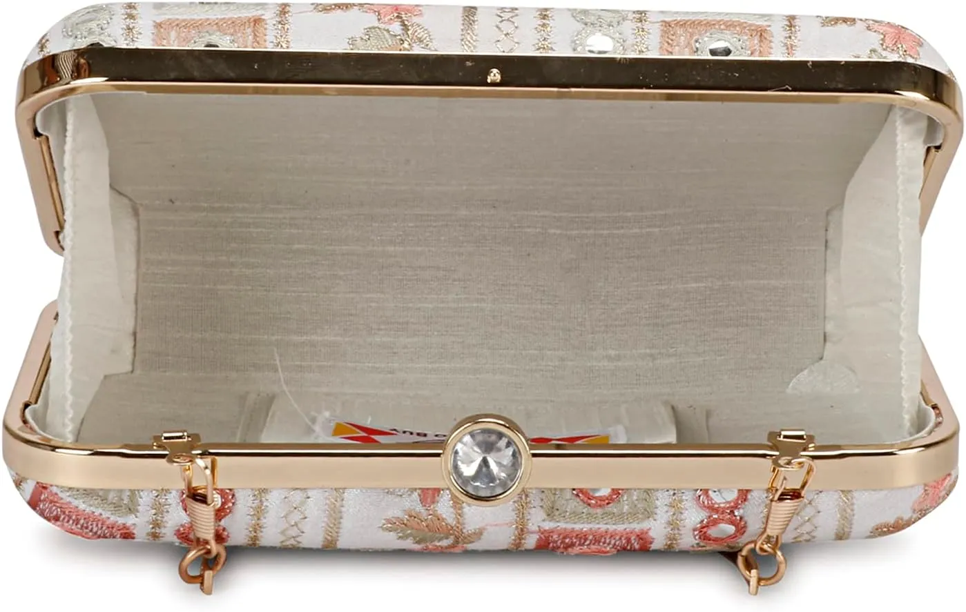 LONGING TO BUY Hand Crafted Designer Box Clutch - Zari Embroidery For Women