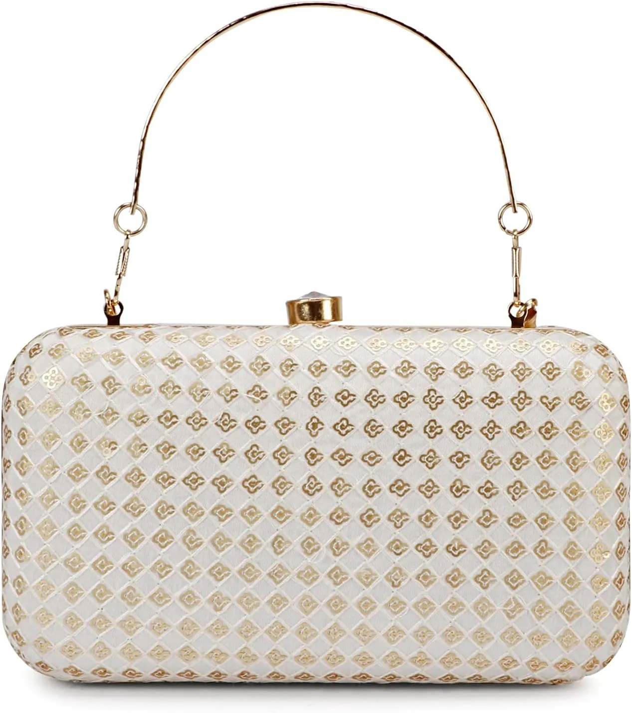 LONGING TO BUY Hand Crafted Designer Box Clutch - Zari Embroidery For Women