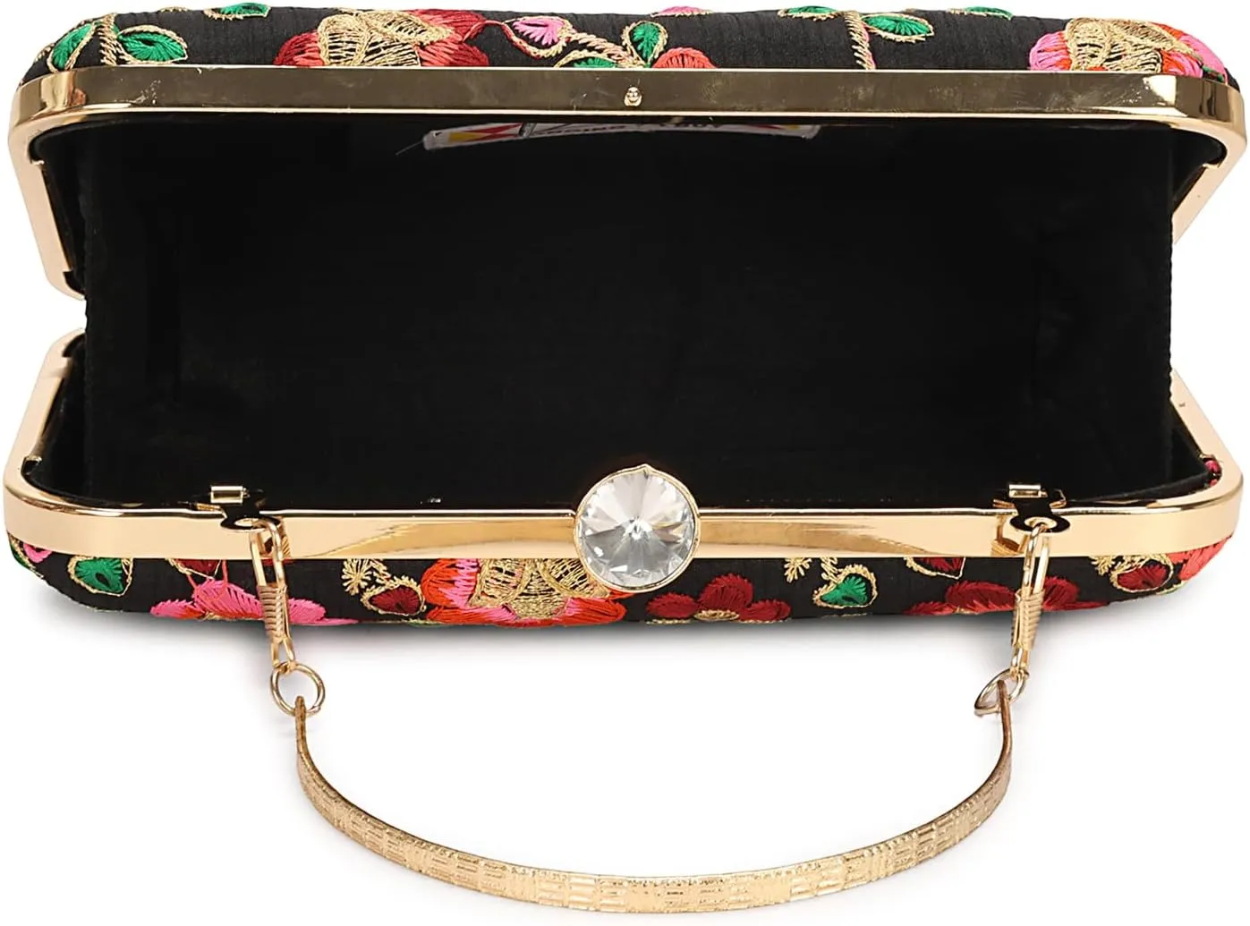LONGING TO BUY Hand Crafted Designer Box Clutch - Zari Embroidery For Women