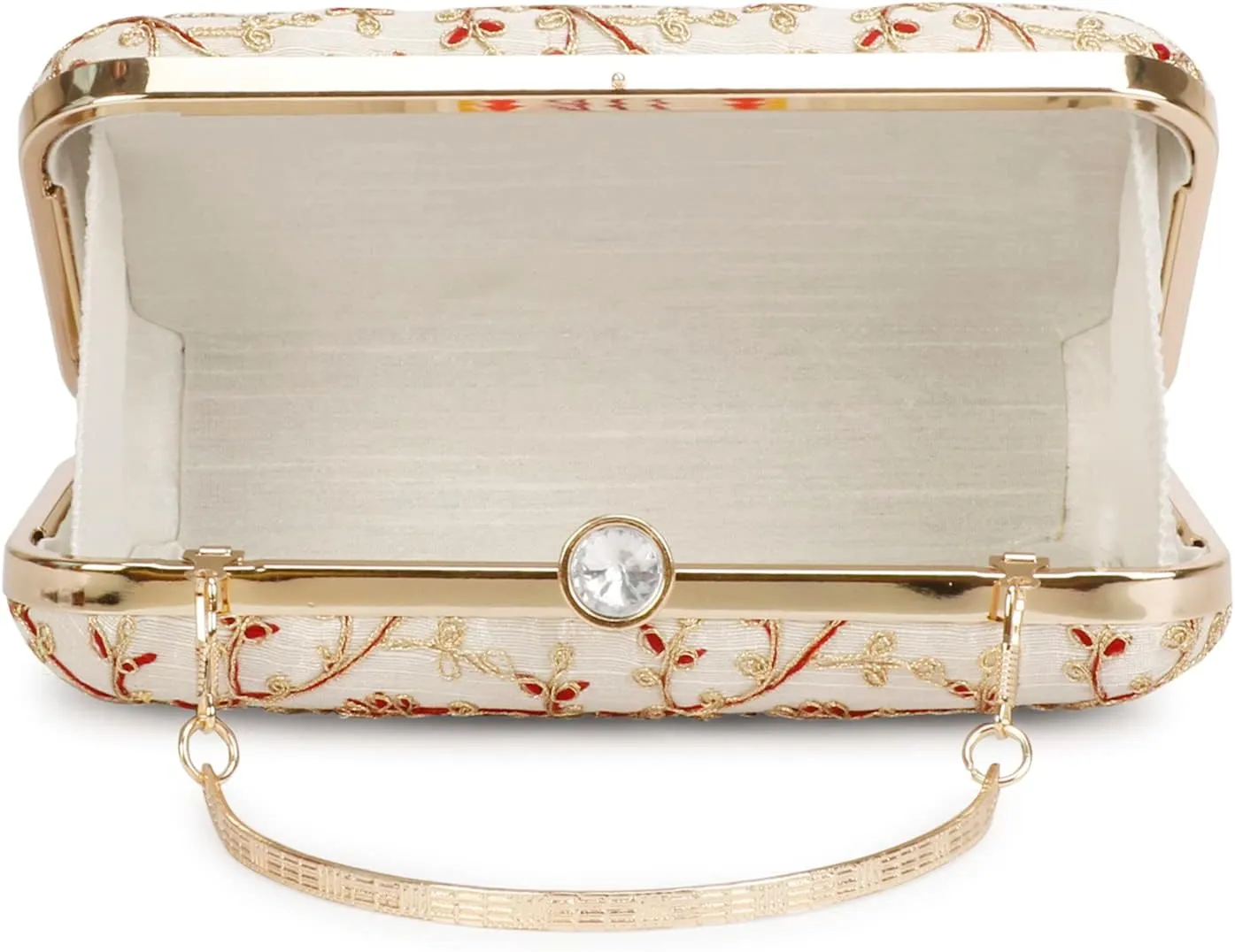 LONGING TO BUY Hand Crafted Designer Box Clutch - Zari Embroidery For Women
