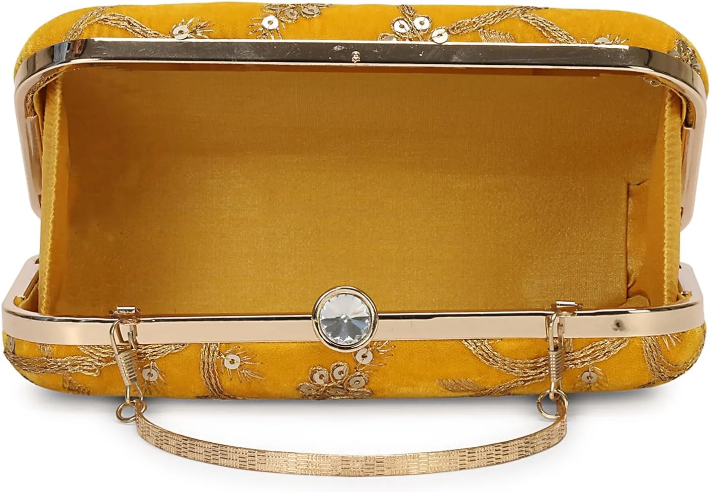 LONGING TO BUY Hand Crafted Designer Box Clutch - Zari Embroidery For Women