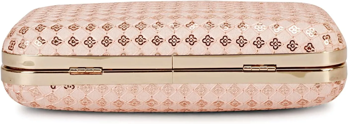 LONGING TO BUY Hand Crafted Designer Box Clutch - Zari Embroidery For Women