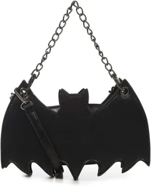 Lost Queen Black Celebration Gothic Bat Horror Girls Ladies Shoulder Handbag