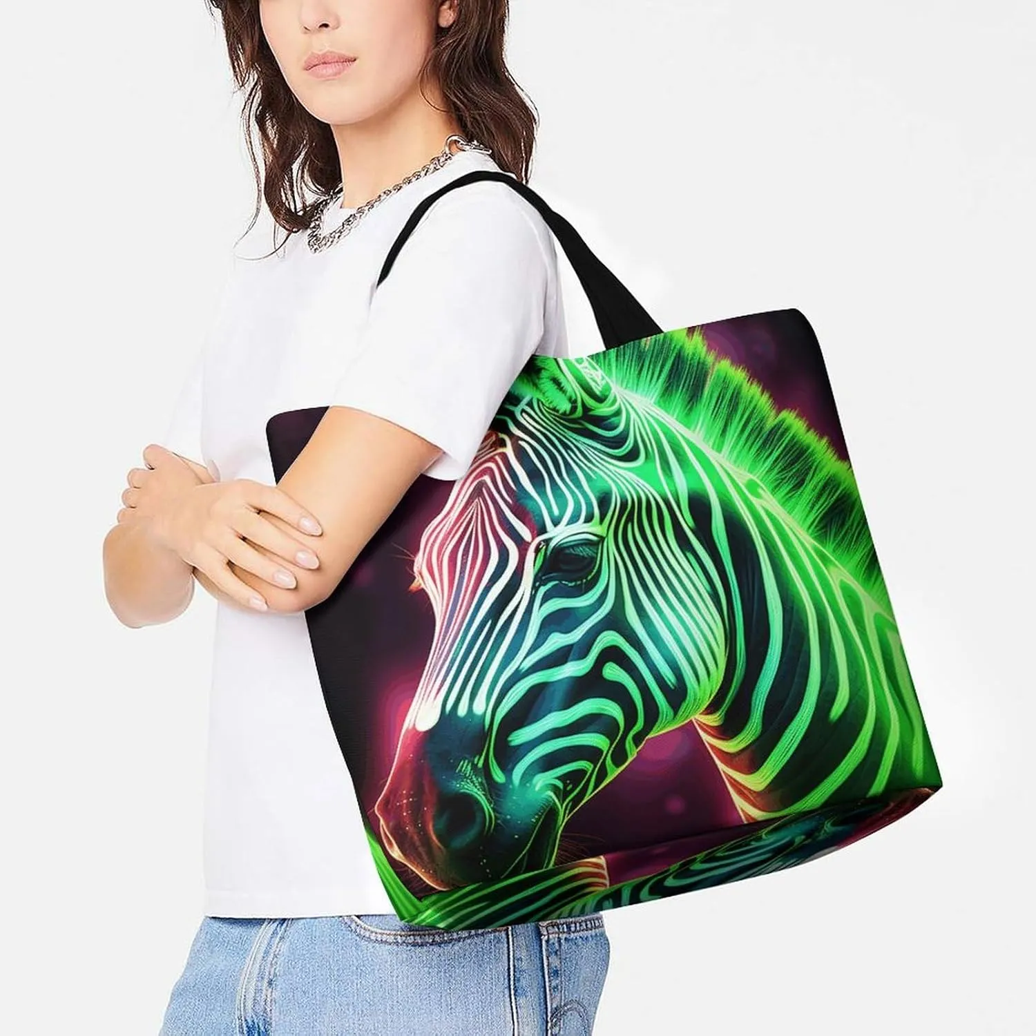 Louvre Museum in Paris Tote Bags, Reusable Grocery Bags, Large Shopping Bag, Shoulder Bag for Women