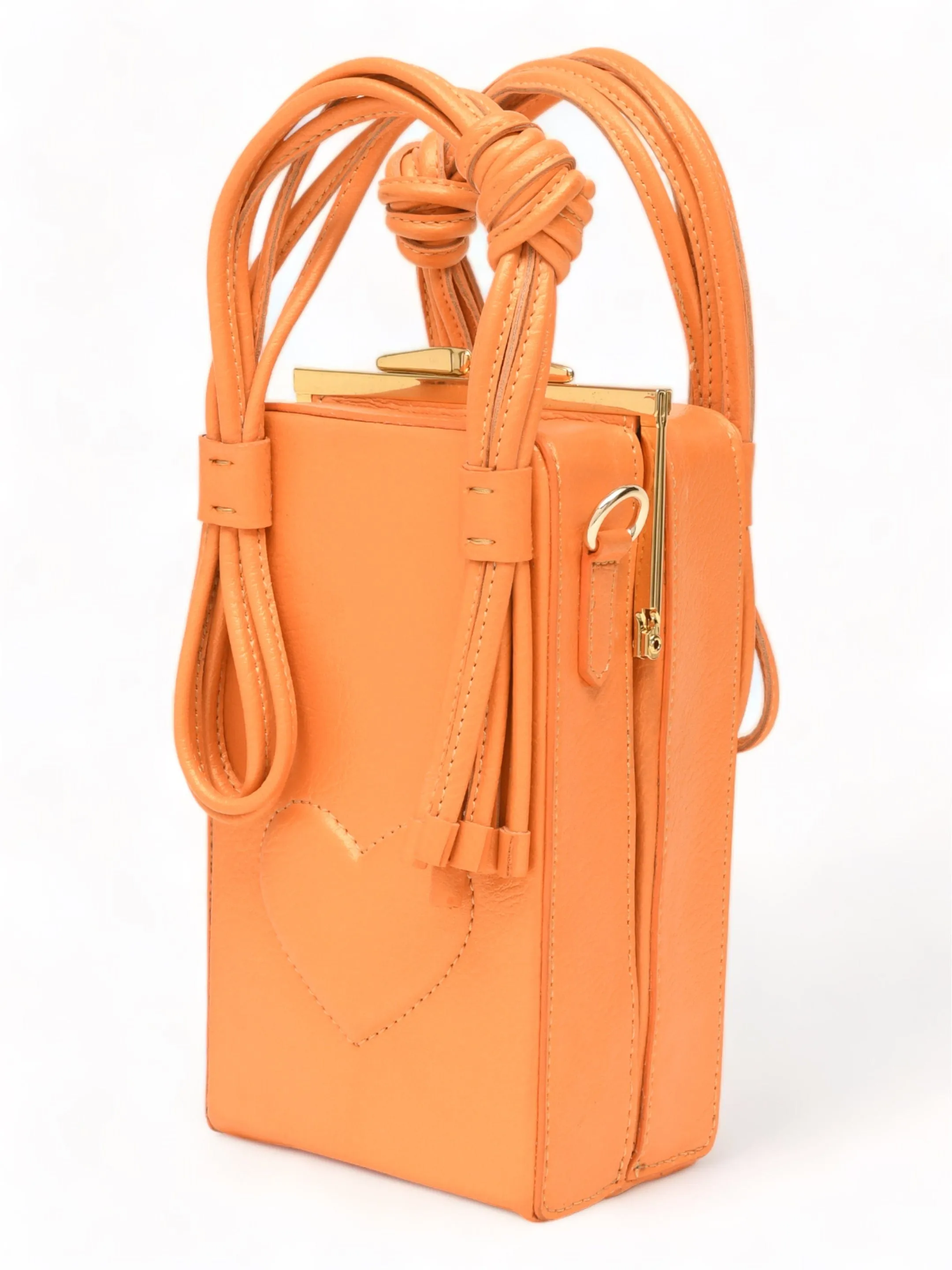 Love Knot Cuboid In Orange