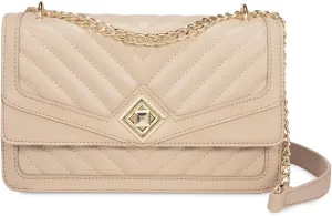 LOVEVOOK Crossbody Bags for Women Leather Quilted Shoulder Bag with Chain Strap Trendy Clutch Satchel Ladies Evening Bag