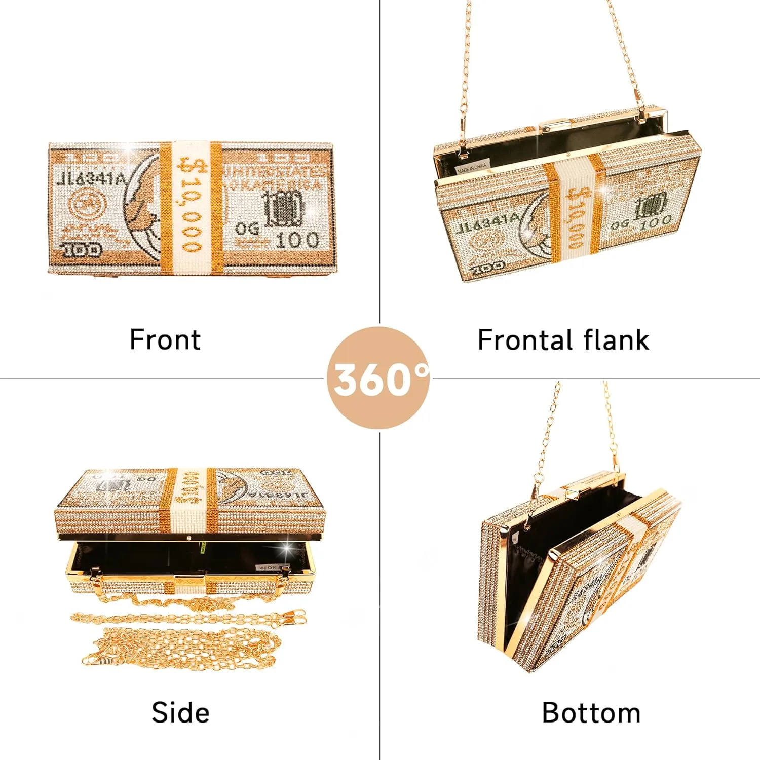 LoveWLC Evening Party Women Money Handbag,Shinning Ladyies Purse Money Shoulder Bag