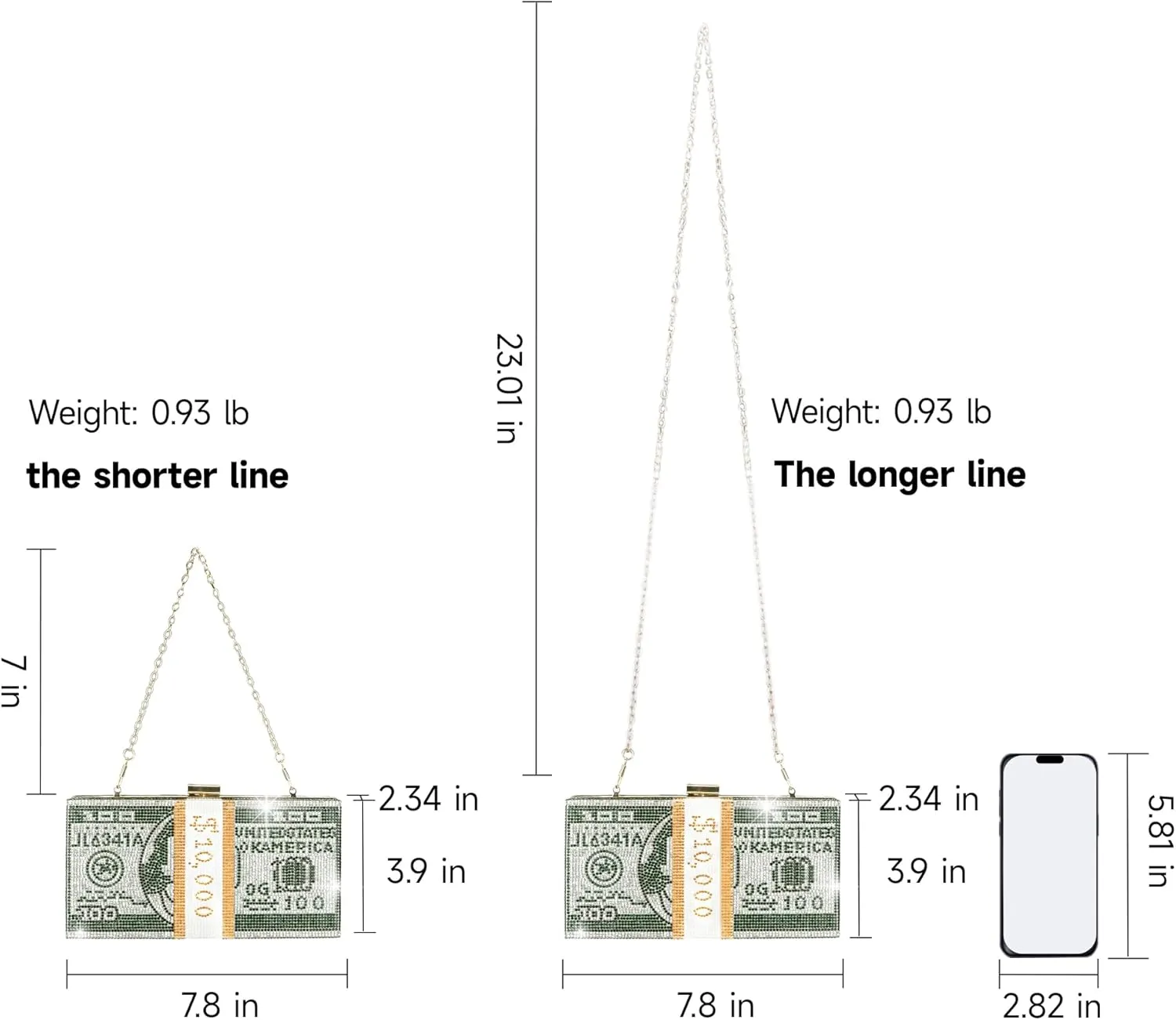LoveWLC Evening Party Women Money Handbag,Shinning Ladyies Purse Money Shoulder Bag