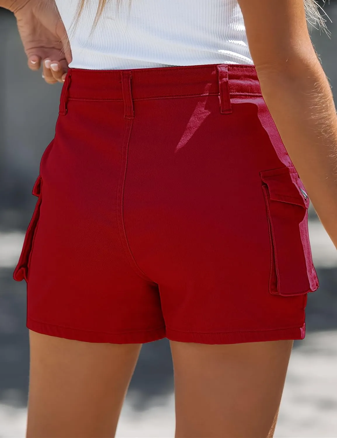 luvamia 2025 Cargo Shorts for Women Casual Summer Skorts Skirts High Waisted Mini Short Skort with Pockets Y2K