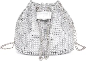 Luxury Rhinestone Bucket Bag Fashion Chain Shoulder Crossbody Bag For Women Personality Versatile Temperament Shoulder Bags