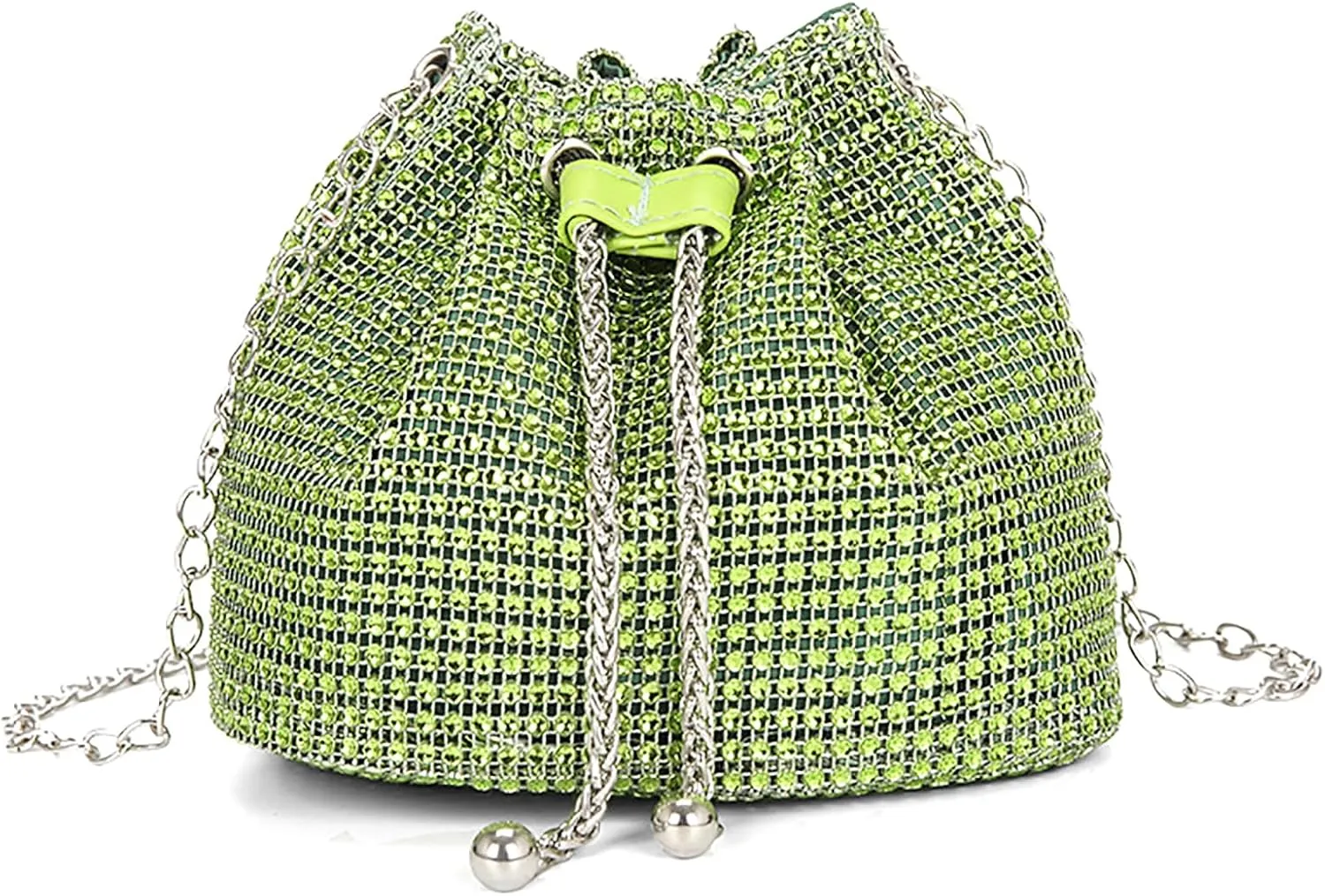 Luxury Rhinestone Bucket Bag Fashion Chain Shoulder Crossbody Bag For Women Personality Versatile Temperament Shoulder Bags