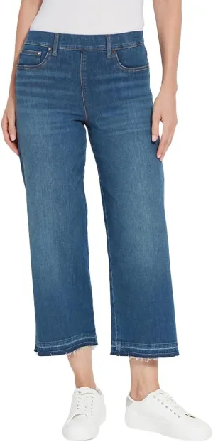 Lyssé Denim Frances Cropped Jeans – Wide Leg Crop Jeans for Women, Premium Woven Stretch Jeans with Holding Power