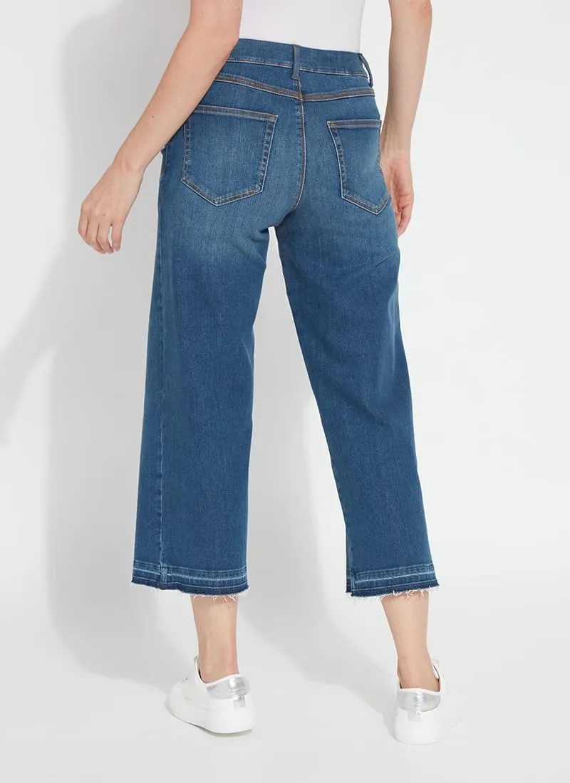 Lyssé Denim Frances Cropped Jeans – Wide Leg Crop Jeans for Women, Premium Woven Stretch Jeans with Holding Power