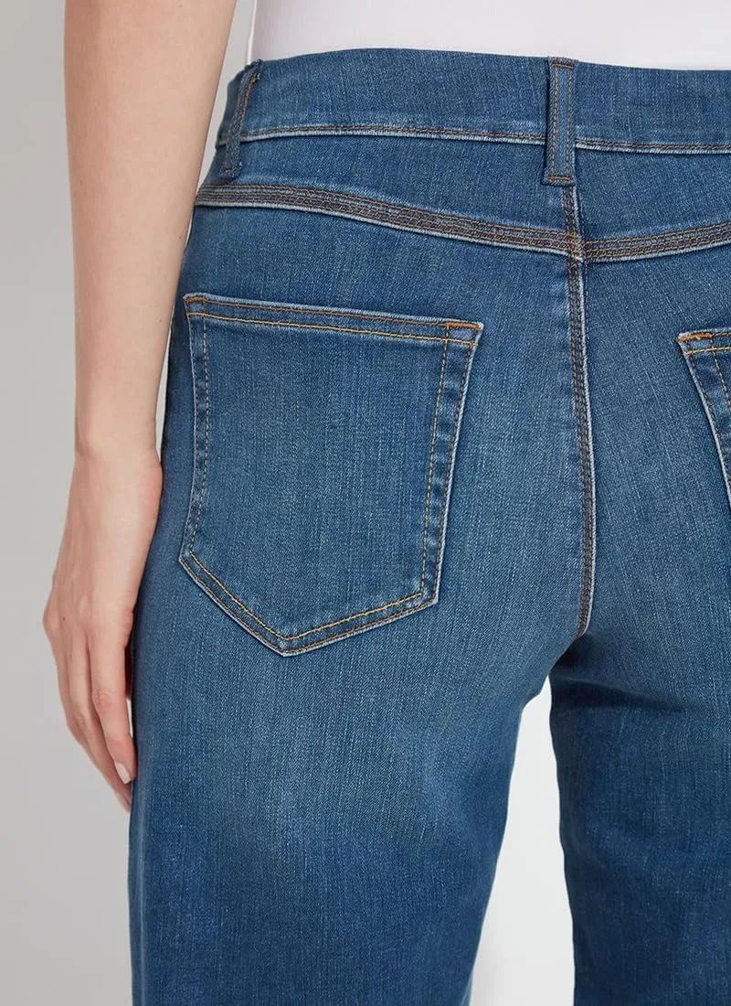 Lyssé Denim Frances Cropped Jeans – Wide Leg Crop Jeans for Women, Premium Woven Stretch Jeans with Holding Power