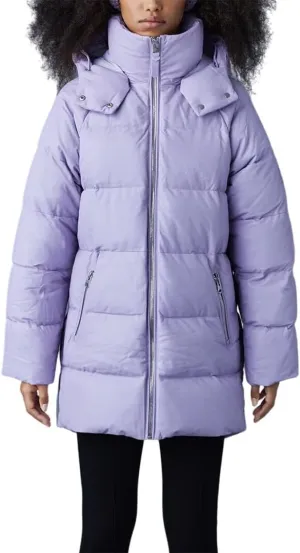 Mackage Womens Karsyn-Dl Leather Coat, Xs, Purple