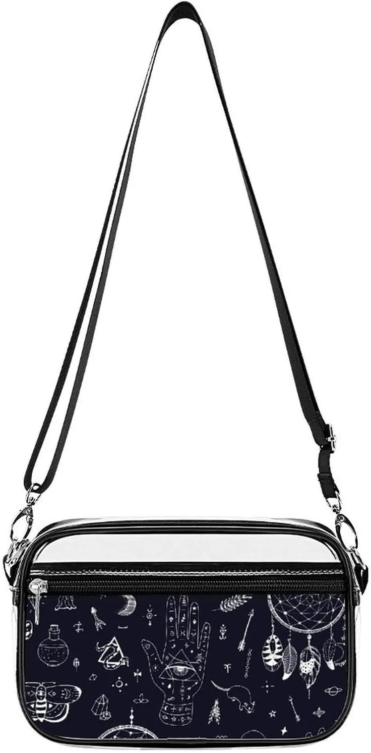 Magic Attributes, Animals and Things Clear Stadium Bag Mini Crossbody Bag Anti-Theft Side Shoulder Bags Messenger Bag Unisex