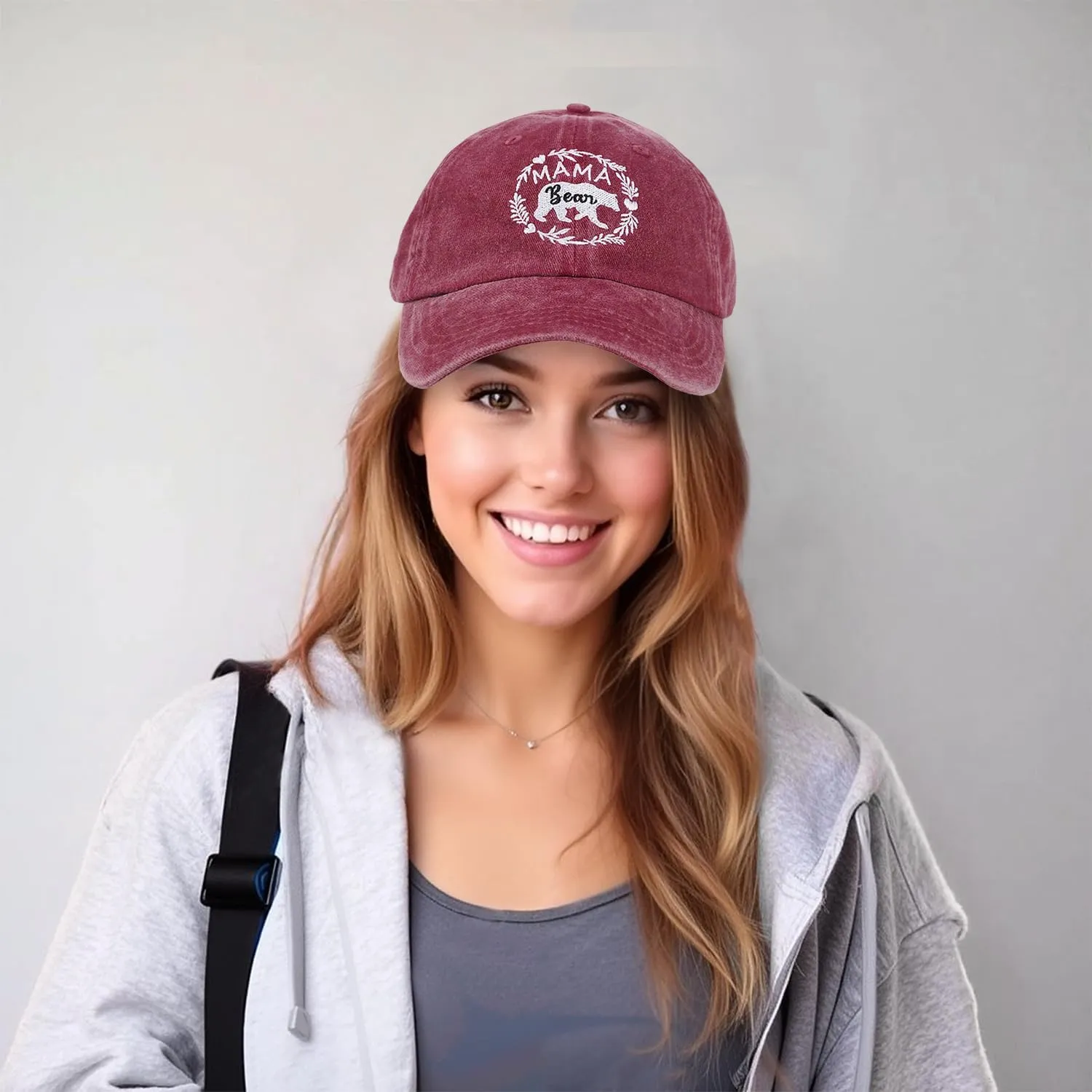 Mama Bear Hats, Baseball Mom Hat Gifts Mama Hats for Women, Adjustable Embroidery Baseball Hat