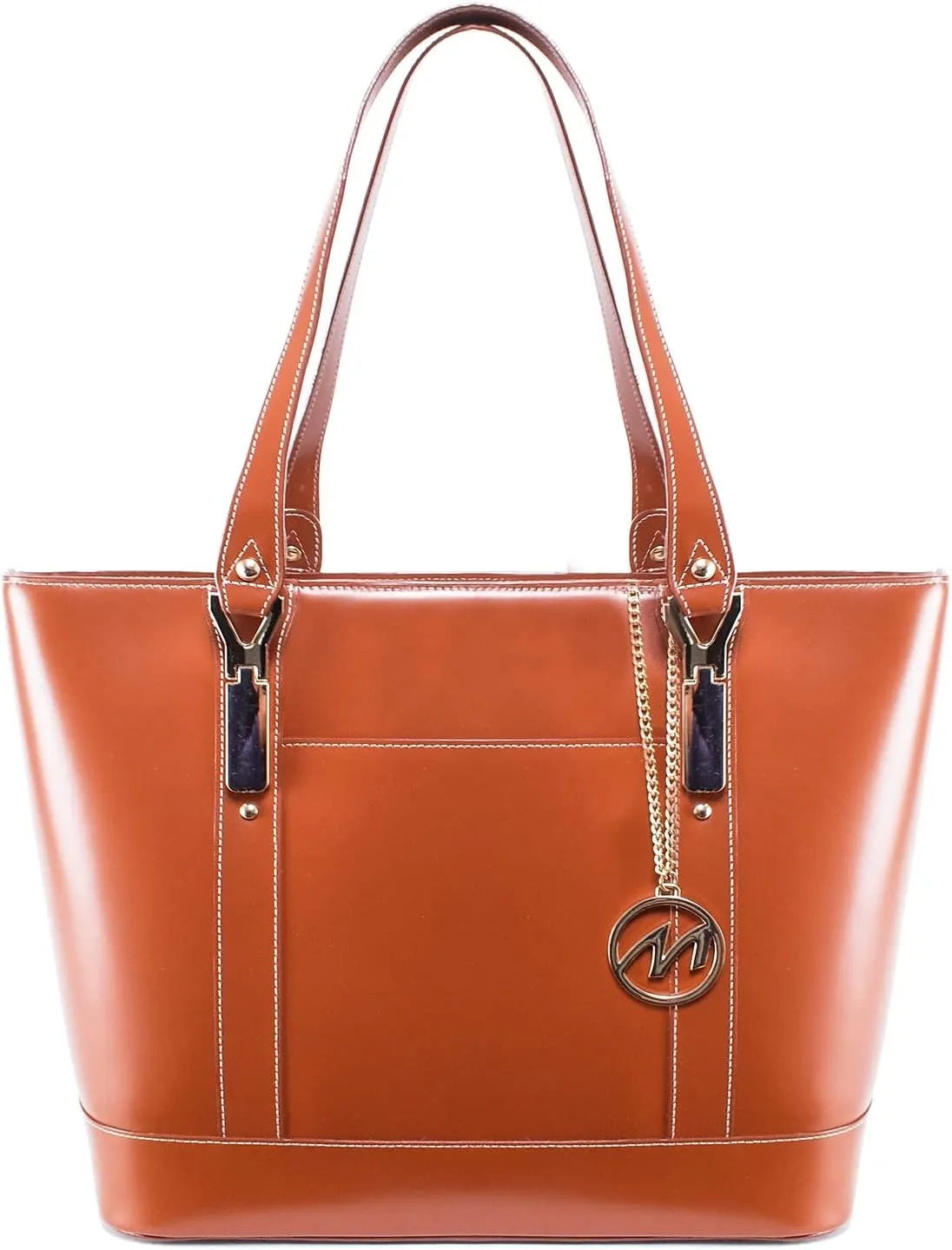 McKlein Leather Ladies' Tote with Tablet Pocket- ARYA- Brown