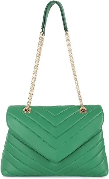MECOLOR Women’s Fashion Crossbody Bags Lightweight Adjustable Chain Strap Quilted Designer Popular Handbags Shoulder Bag