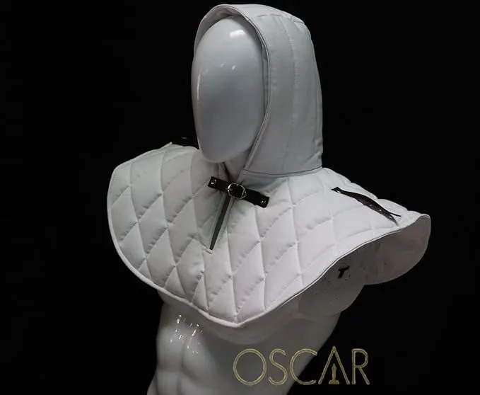 Medieval Armour Padded Hood Arming Cap Cotton Coif Gorget Larp Faire Cosplay Hood