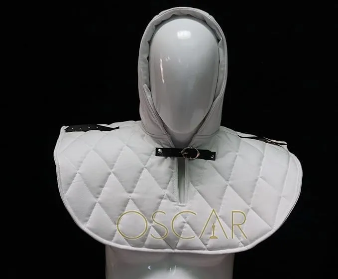 Medieval Armour Padded Hood Arming Cap Cotton Coif Gorget Larp Faire Cosplay Hood