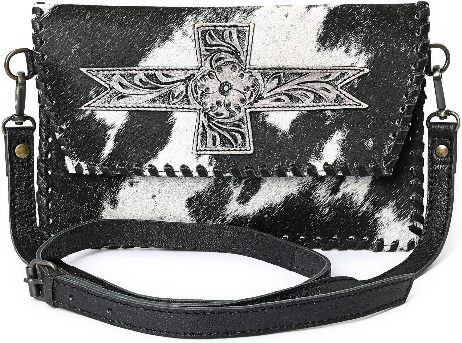 Melody handtooled mini crossbody bag