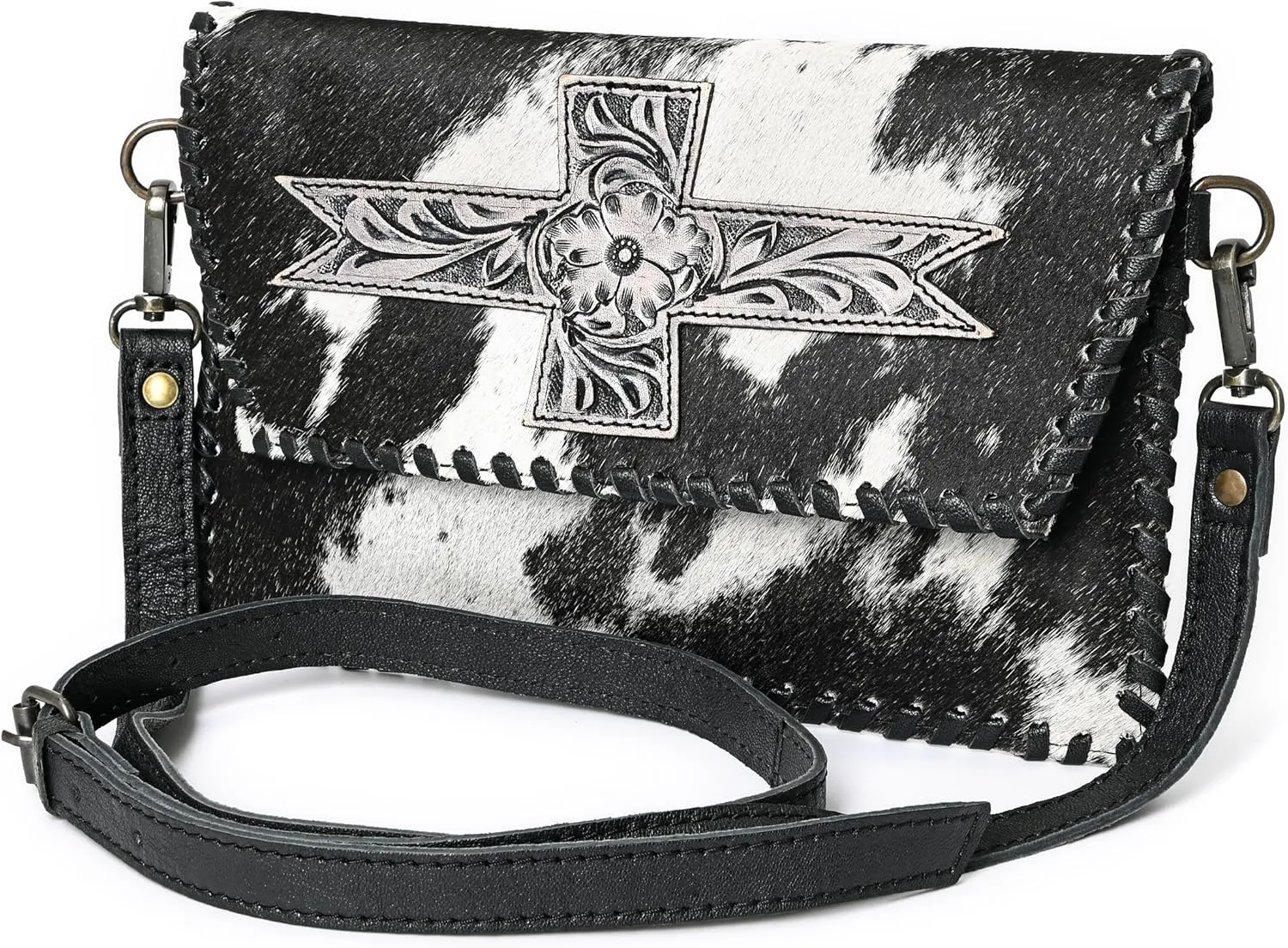 Melody handtooled mini crossbody bag