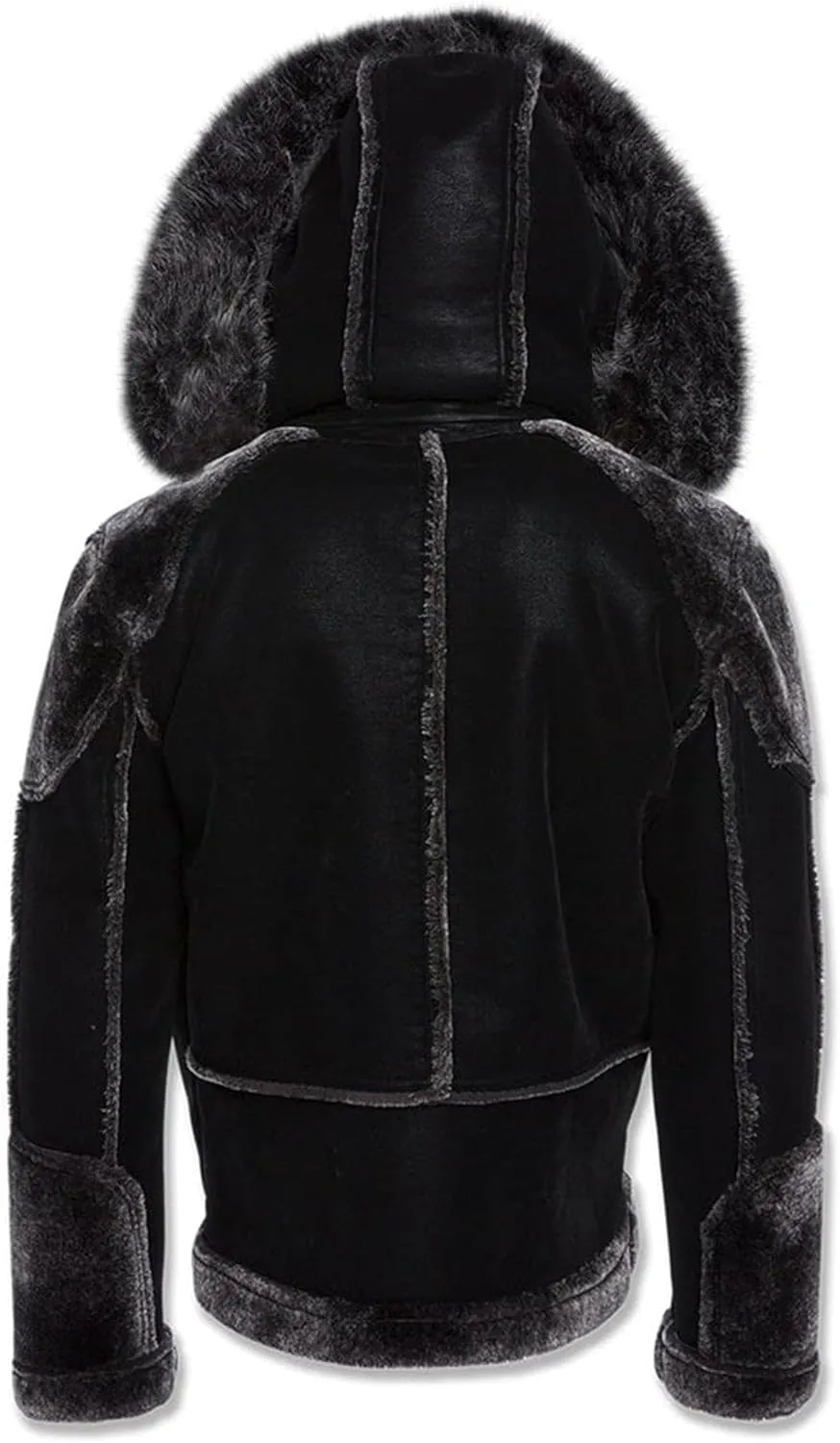 Men EL Jefe Shearling Moto Jacket (Black)