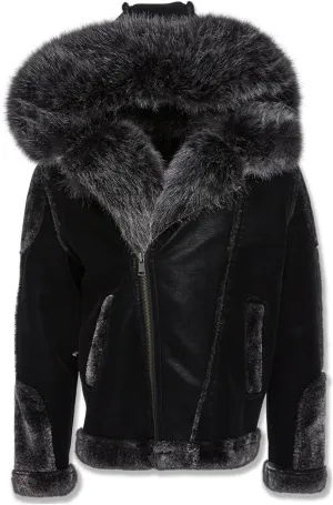 Men EL Jefe Shearling Moto Jacket (Black)