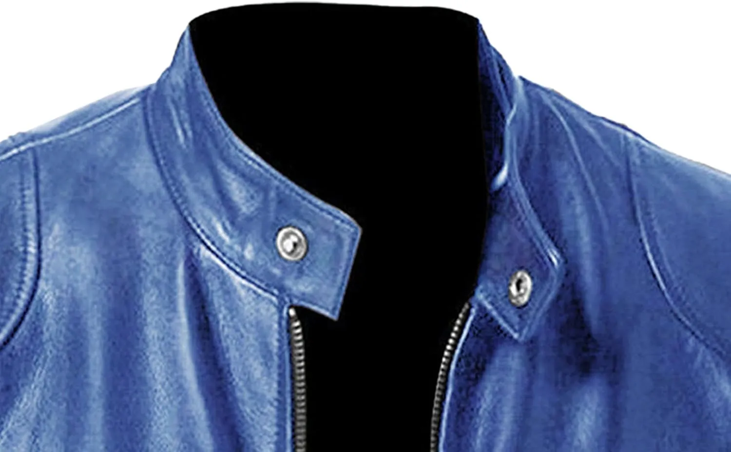 Men Slim Fit Motorcyle Leather Jacket Zip-Up Windbreaker Leather Jackets Lightweight PU Biker Vintage Coat