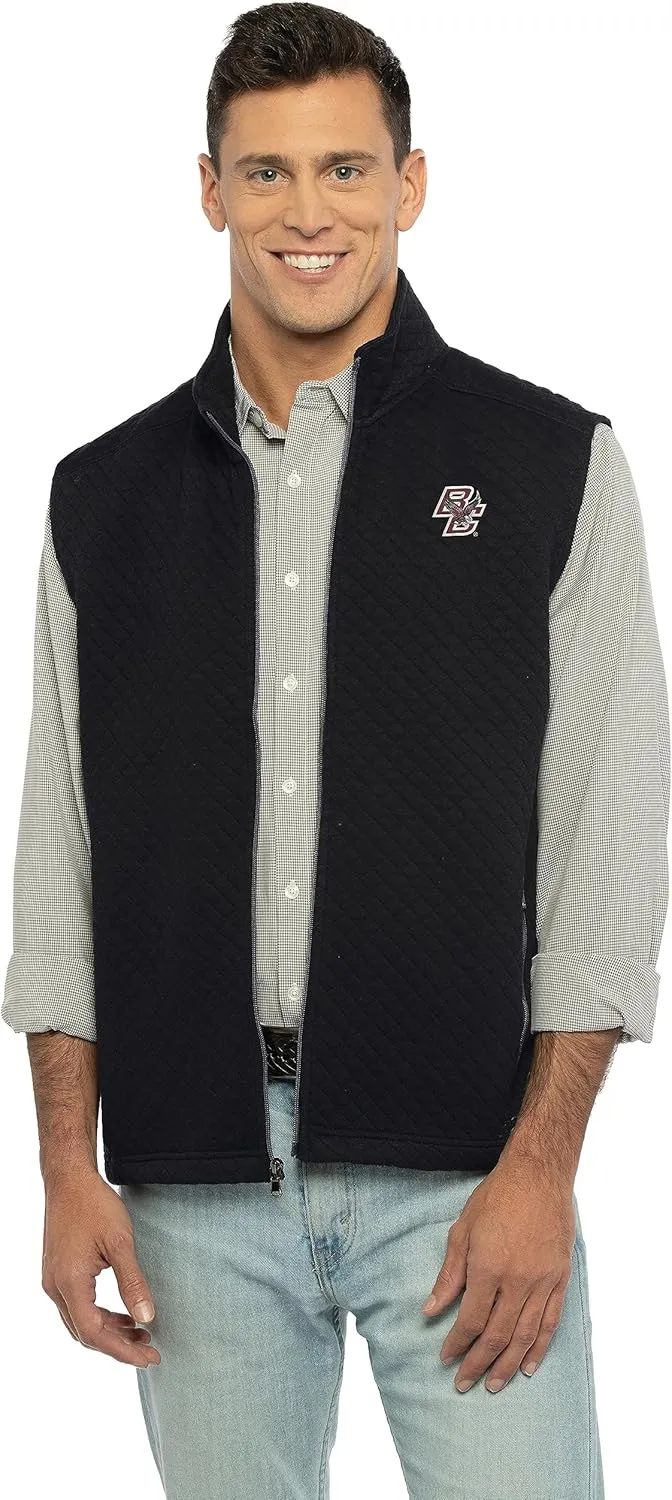 Men's Collegiate Full Zip Quilted Vest